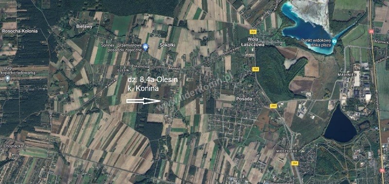Działki budowlane 840 m² – Olesin, 4 km od Konina — Olesin, gm. Kazimierz Biskupi